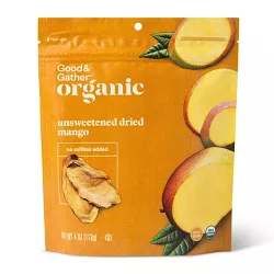 Organic Dried Unsweetened Mango Snacks - 4oz - Good & Gather™