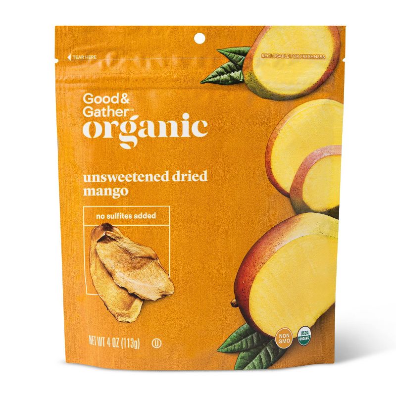 Organic Dried Unsweetened Mango Snacks - 4oz - Good &#38; Gather&#8482;, 1 of 10