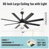 Sofucor Large Smart APP 8 Arms Fan 66'' Ceiling Fan with LED Light Kit & Remote Control LED Light Chandelier Industrial Ceiling Fan Quiet DC Motor - 4 of 4