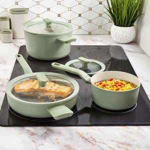 BergHOFF Balance 6Pc Non-stick Ceramic Cookware Set With Glass Lid, Recycled Aluminum - 1 of 4
