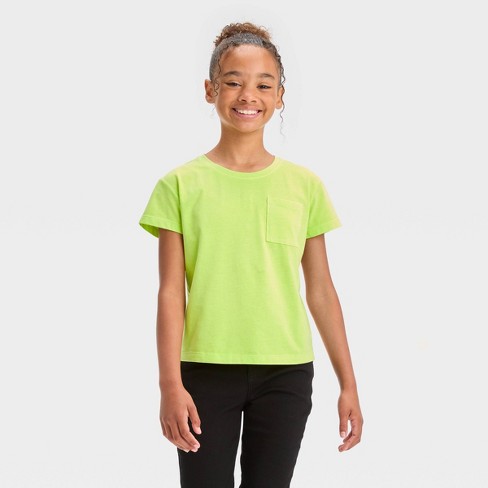 Girls' Relaxed Fit Short Sleeve T-shirt - Cat & Jack™ Charcoal Gray M :  Target