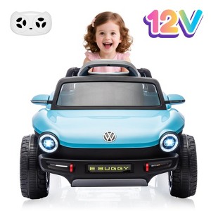 Licensed Volkswagen Beetle Ride-On Car for Kids, 12V Electric Vehicle, 4-Wheeler Toy Car with Remote Control, LED Lights, Music Player - 1 of 4