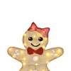 Wovenbyrd Holiday Time Set of 2 Light-Up Gingerbread Couple in Mugs Family Christmas Decoration, - 4 of 4