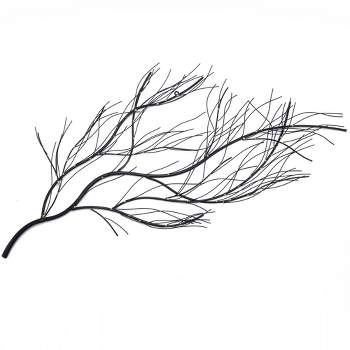 LuxenHome Black with Gold Metal Branch Wall Art Home Decor