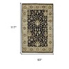 Black Wool Oriental Hand Knotted Area Rug - 3 of 4