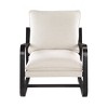 Vynxaria Blaire Sling Chair in Oatmeal Fabric with Bronze Metal Frame - 3 of 4