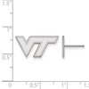 Black Bow Jewelry 10k White Gold Virginia Tech Hokies NCAA Post Earrings - 2 of 3