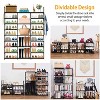 NewHome"9-Tier Metal Shoe Rack Storage Tower - Holds 50-55 Pairs, Free-Standing Organizer with Hooks"Black - 3 of 4