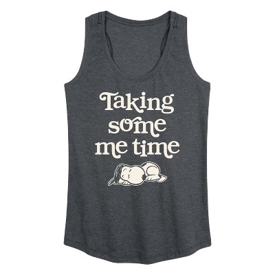 Women's - Peanuts - Taking Some Me Time Graphic Racerback Tank