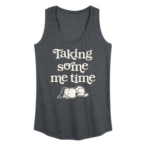 Women's - Peanuts - Taking Some Me Time Graphic Racerback Tank - 1 of 4