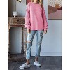 Coolmee Women's Blouse V Neck Long Sleeve Blouse Loose Ruffles Off Shoulder Waffle Knit Solid Color Tops Fall Tee Shirts - 4 of 4