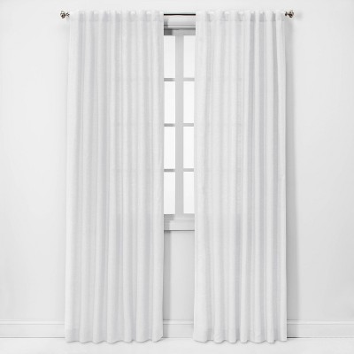 RHAFAYRE White Sheer Curtain 140x160cm Linen Effect Eyelet Curtains Sheer  Curtains Bedroom Decoration Short Inner Sheers for Kids Bedroom Small  Window Kitchen Set of 2