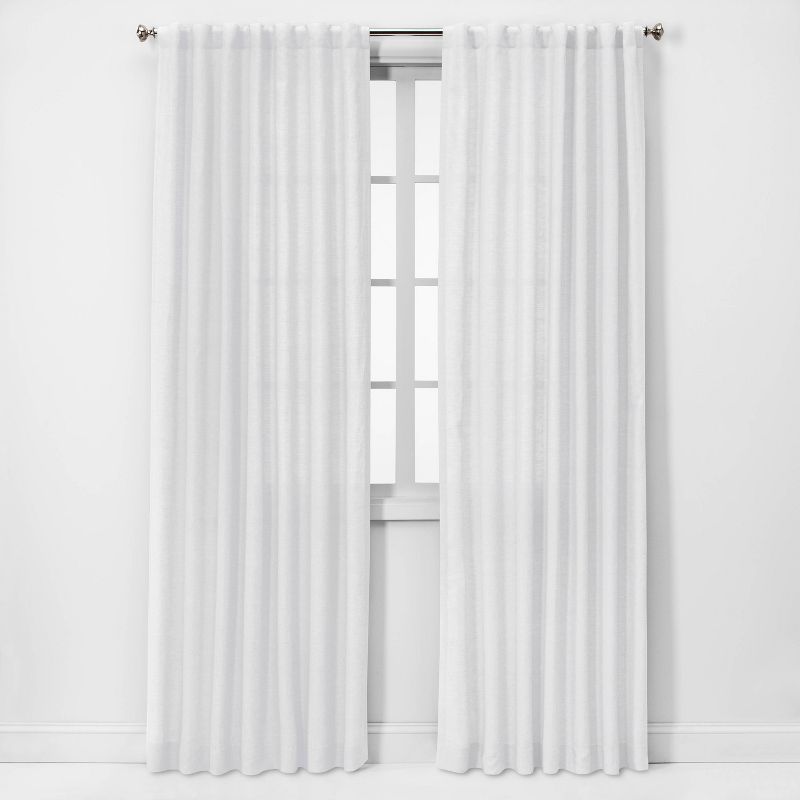 1pc Light Filtering Linen Window Curtain Panel - Threshold™, 1 of 13