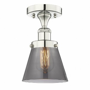 Cone - 1 Light Semi-Flush Mount In Industrial Style-8.25 Inches Tall and 6.5 Inches Wide - 1 of 1