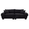 NicBex Modern Corduroy Sofa Bed,23" Deep Seat Loveseat with Support Pillows for Bedroom,Living Room - 4 of 4