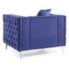 Upholstered Contemporary Accent Chair with Track Arms, Sturdy Construction and Quick Assembly - 4 of 4
