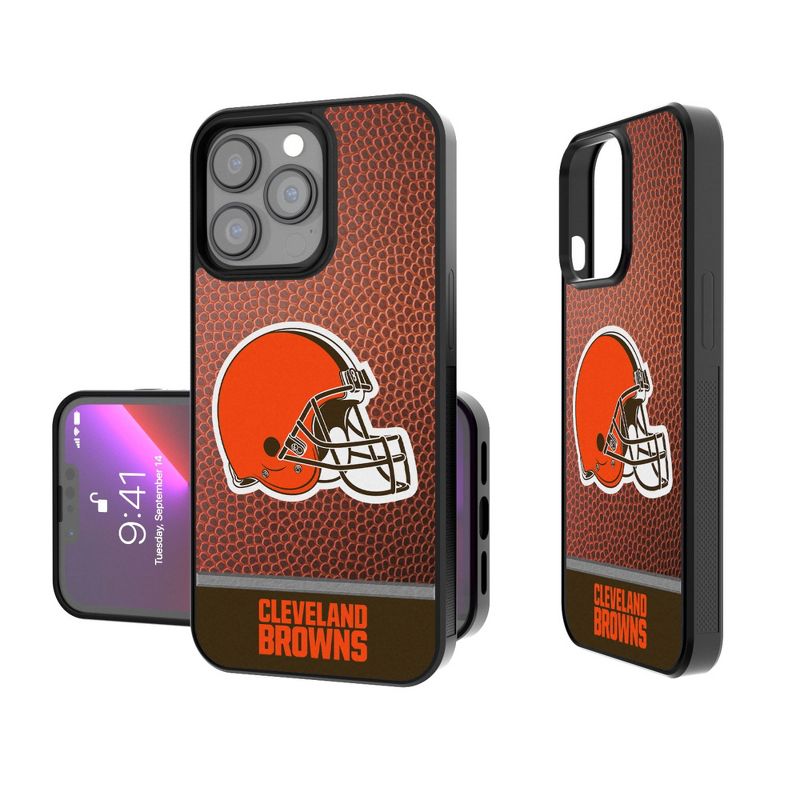Keyscaper Cleveland Browns Football Wordmark Bump Phone Case, 1 of 7