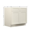 Kitchen Base Cabinet, Unassembled Cabinet with Adjustable Shelf without Top - 3 of 4