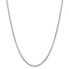 Black Bow Jewelry 2.4mm, 14k White Gold Hollow Round Box Chain Necklace - 2 of 4