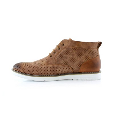 Polar Fox Mens Walker MPX506055 Mid-Top Perforated Casual Chukka Sneaker Boots, in Brown, Size 12 — фото 3