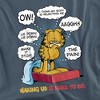 Garfield Waking Up Is Hard To Do Adult T-Shirt Slate - 2 of 4