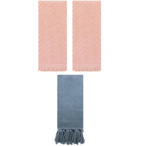 REGALWOVEN 3 Packs Cotton Soft and Absorbent Bathroom Turkish Hand Towels with tassel - 1 of 4