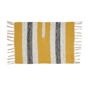 Saro Lifestyle Striped Harmony Placemat (Set of 4), 12"x18", Multicolored - 1 of 4