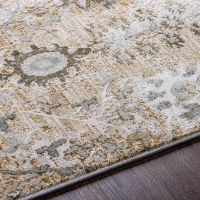 Claydon Taupe and Beige Synthetic Runner Rug 2'7" x 7'3"
