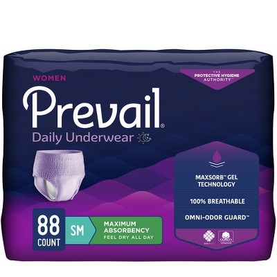 Prevail Adult Incontinence Underwear for Women, Pull On with Tear Away Seams, Maximum Absorbency