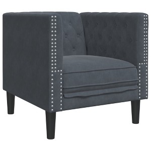 vidaXL Chesterfield Sofa Chair Dark grey - 1 of 4