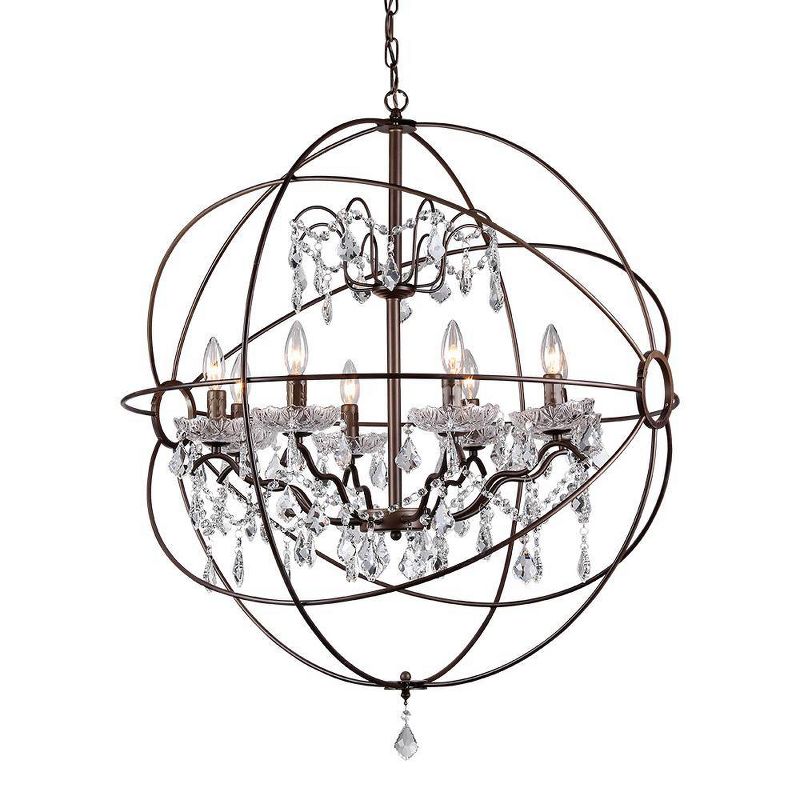 32&#34; 4-Light Edwards Chandelier Brown - Warehouse Of Tiffany, 1 of 5