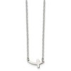 Chisel Stainless Steel Polished Sideways Cross on an 18" Cable Chain Necklace - 2 of 4