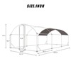 Large Walk-in Chicken Coop with Run for Backyard, 20 x 9.8 ft Metal Poultry Cage with Waterproof Cover, Dome Roof Hen House for Chickens/Ducks/Rabbits - 2 of 4