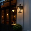 ALOADECOR Classic Outdoor Wall Lantern Matte Black Wall Sconce with Clear Tempered Glass Open Bottom Wall Mount Light Fixture for Entryway - 3 of 4