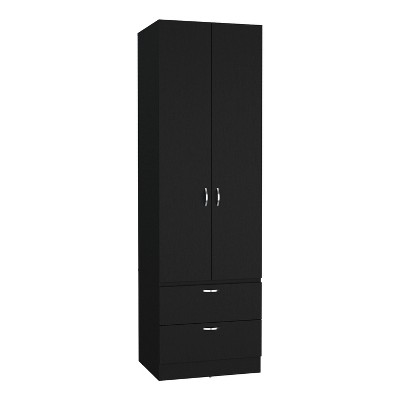 NicBex 76.80"H Armoire Wardrobe Closet Storage Cabinet with 2 Doors & Shelves & 2 Drawer for Bedroom