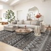 Washable Vintage Rug Non Slip Low Pile Rug Soft Throw Floor Cover Retro Distressed Foldable Indoor Carpet for Living Room Bedroom Playroom Nursery - 2 of 4