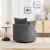 GDFStudio Roxane Modern Upholstered Swivel Chair with Pillows - 4 of 4