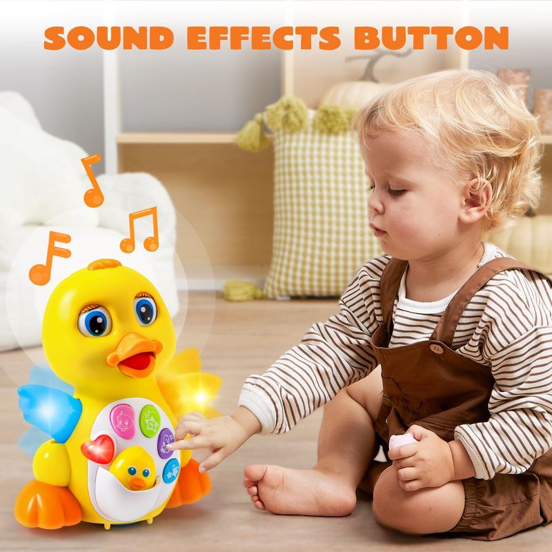 Baby Toys Duck, Infant Musical Toys, Tummy Time Toys with Music , Learning Toys, Dancing Duck Crawling Baby Toy, Baby Easter Basket Stuffers Gifts, 2 of 10