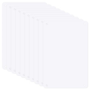 Unique Bargains Sublimation Aluminum Yard Garden DIY White Blank Metal Signs - 1 of 4