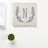Personalization Mall Farmhouse Floral Personalized Letter Tumbled Stone Coaster Set - 3 of 4