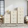 LunaLulinlk 4-Shelf Side-Wide Folding Locker with Magnetic Door and Wheeled Lockers - 4 of 4