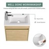 18 Inch(1.5ft) Bathroom Vanity, Bathroom Cabinet With Sink, 45 °Beveled Handle & Soft Closing Door, Bottom Space, Wall Mounted Bathroom Vanity Cabinet - 3 of 4