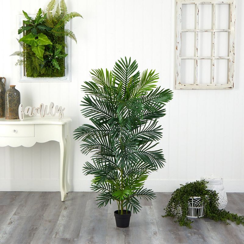 Nearly Natural 5-ft Areca Artificial Palm Tree UV Resistant (Indoor/Outdoor), 3 of 5