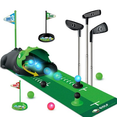 Clemas Kids Golf Club Set with Practice Golf Balls Gifts for Boys Girls Aged 3+