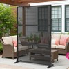 Wooakway 72"H Black Woven Metal Room Divider Privacy Screen with Trellis for Garden Patio - 3 of 4