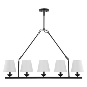 Josphete 5 Light 37.5" Chandelier - CHA4040 - Black - Safavieh - 1 of 4
