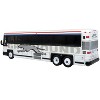 2001 MCI D4000 Coach Bus "Greyhound" White with Red and Blue Stripes 1/87 (HO) Diecast Model by Iconic Replicas - 3 of 4