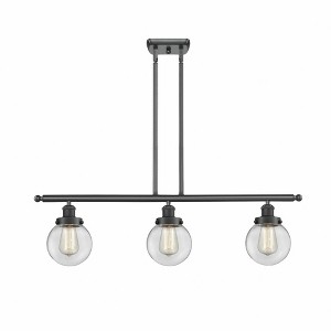 Beacon - 3 Light Stem Hung Island In Modern Style-10 Inches Tall and 36 Inches Wide - 1 of 1