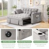 KTMBDW 2 in 1 Pull Out Couch,58" Convertible Sleeper Sofa Bed, Loveseat with Cup Holders,Storage Pockets,USB for Living Room,Bedroom,Apartment - 4 of 4