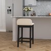 Maydena Counter Height Barstool Black - Hillsdale Furniture: Non-Swivel, Wood Legs, Polyester Upholstery - 2 of 4